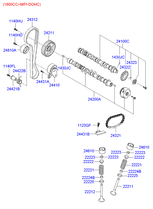 KIA 24321-26010 - Цепь, привод маслонасоса unicars.by