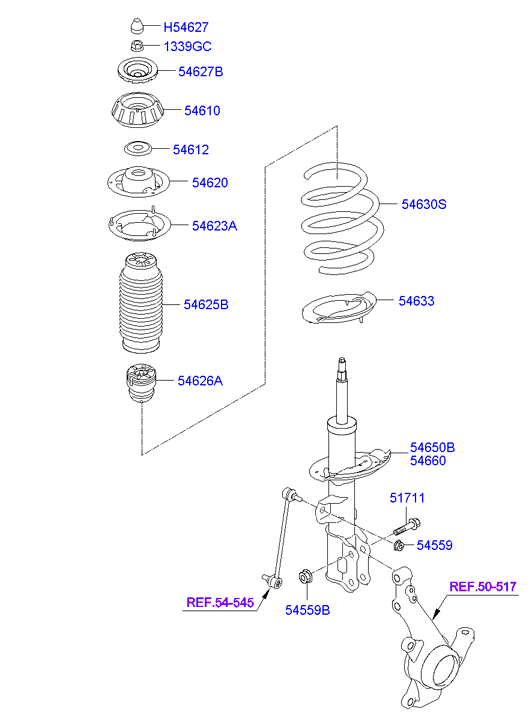 Hyundai 54626-4L000 - Пылезащитный комплект, амортизатор unicars.by