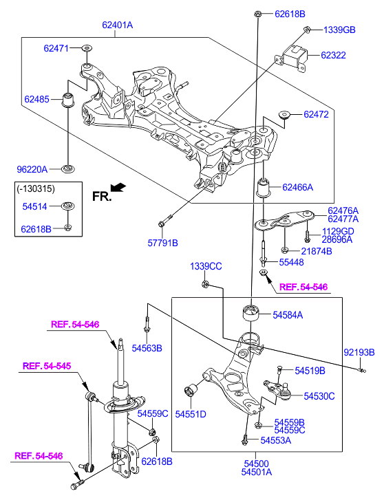 Hyundai 54501-2W200 - Рычаг подвески колеса unicars.by