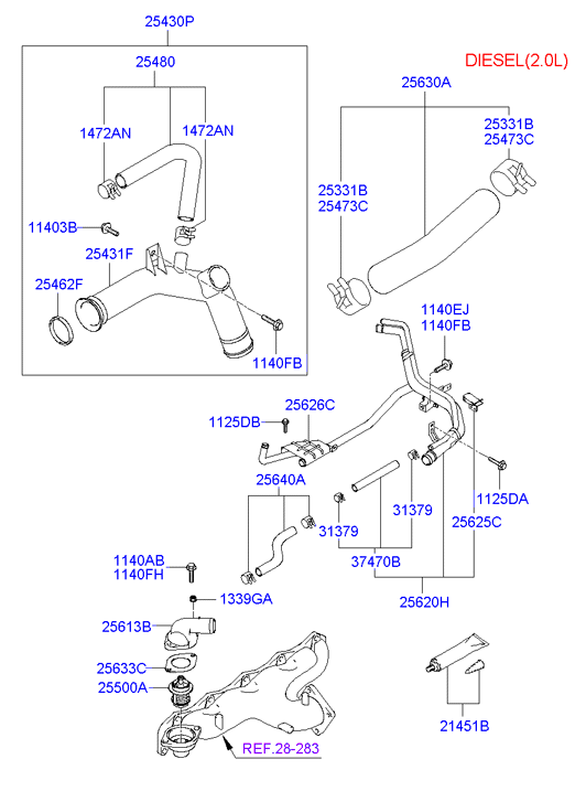 KIA 25500-38001 - Термостат охлаждающей жидкости / корпус unicars.by