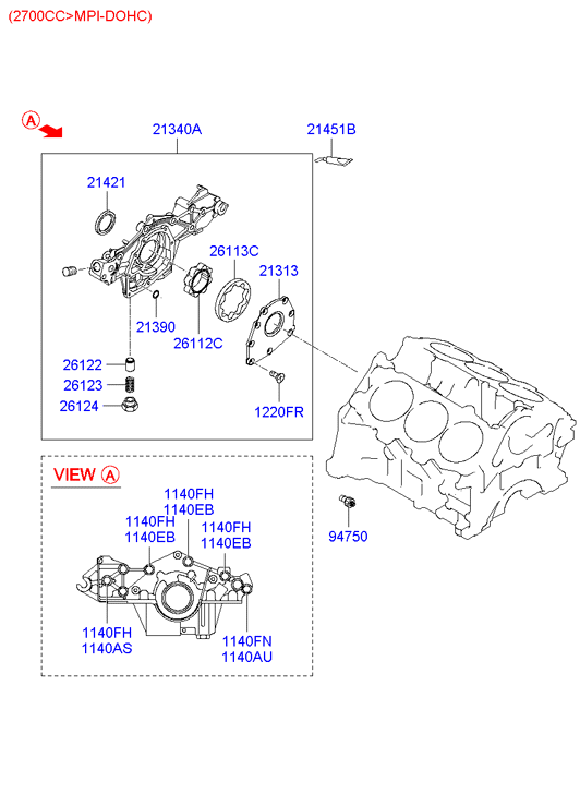 Hyundai 21421-33114 - Уплотняющее кольцо, коленчатый вал unicars.by