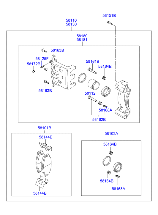 TOYOTA 5810126A10 - Тормозные колодки, дисковые, комплект unicars.by