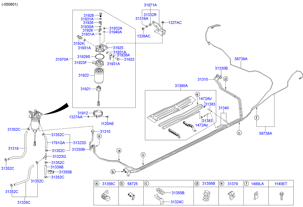 KIA 319214A700 - Топливный фильтр unicars.by