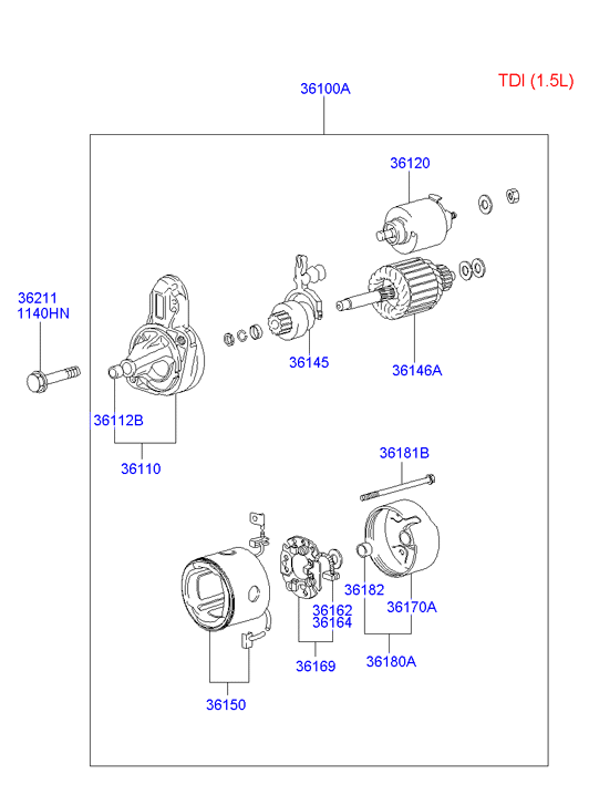 KIA 3612023001 - Реле, стартер unicars.by