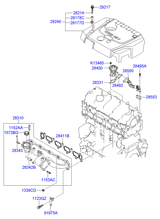 KIA 2841027001 - Клапан возврата ОГ unicars.by