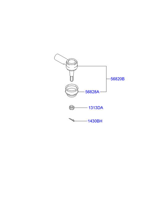 KIA 56820-3B000 - Наконечник рулевой тяги, шарнир unicars.by