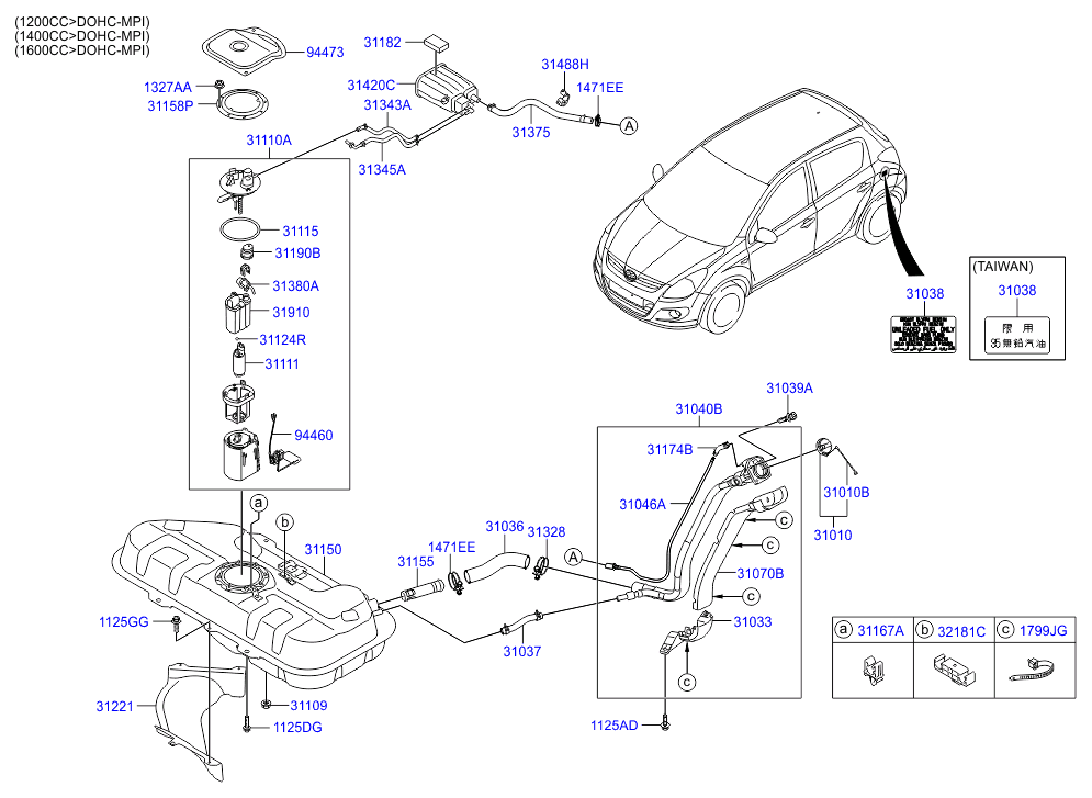 Hyundai 311101J000 - Модуль топливного насоса unicars.by