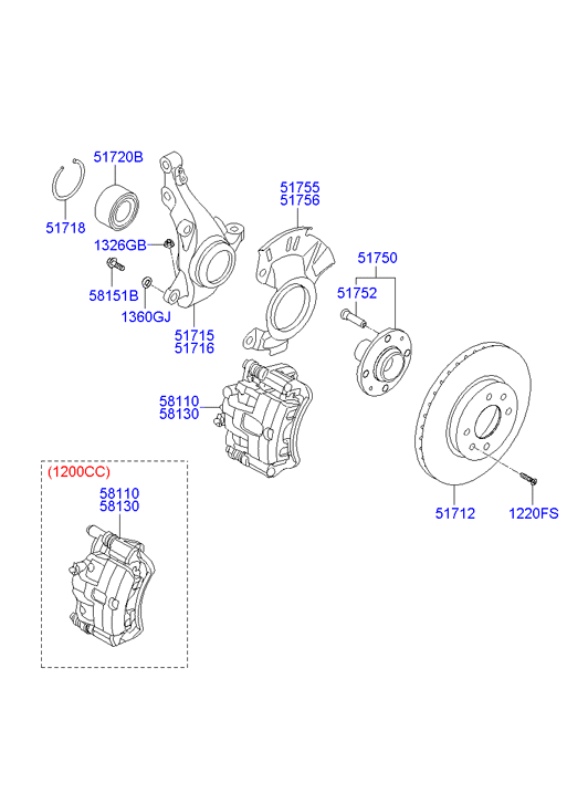 KIA 517121G000 - Тормозной диск unicars.by