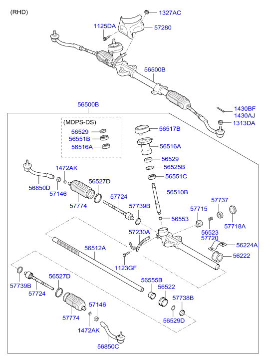 KIA 56820-2K000 - Наконечник рулевой тяги, шарнир unicars.by