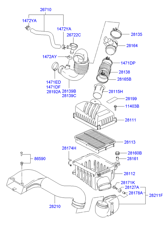 Suzuki 28164-27900 - Датчик потока, массы воздуха unicars.by