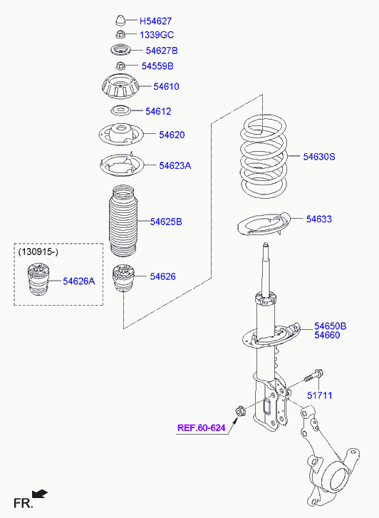 Hyundai 54626-3X000 - Отбойник, демпфер амортизатора unicars.by