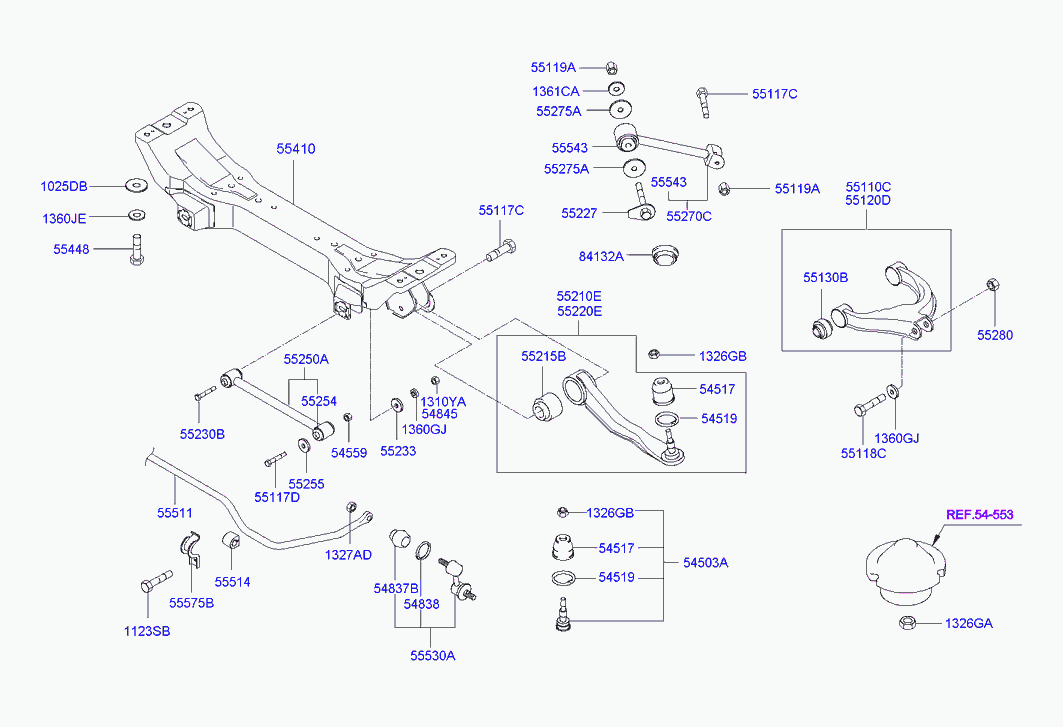 Hyundai 55220-39000 - Рычаг подвески колеса unicars.by