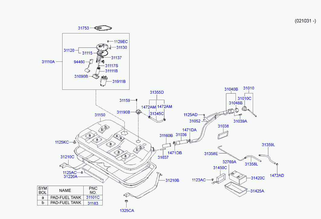 KIA 3111038250* - Топливный насос unicars.by