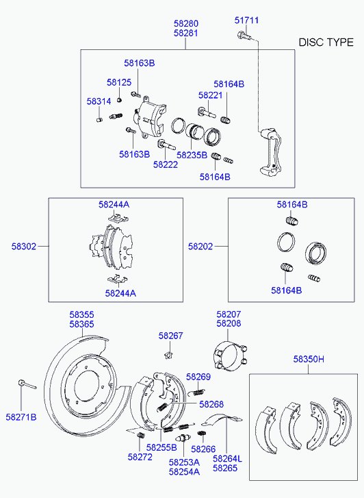 Hyundai 58302-38A30 - Тормозные колодки, дисковые, комплект unicars.by