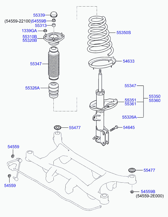 KIA 55351-2E501 - Амортизатор unicars.by