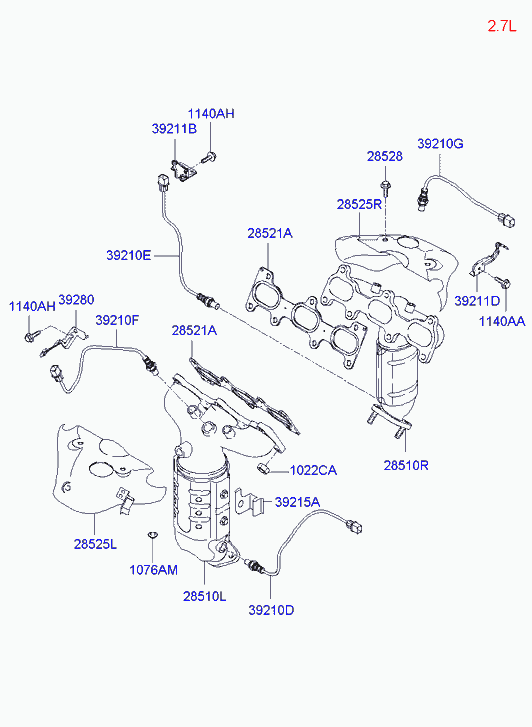 Hyundai 39210-37523 - Лямбда-зонд, датчик кислорода unicars.by