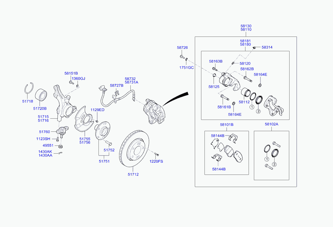 KIA 517122L000 - Тормозной диск unicars.by