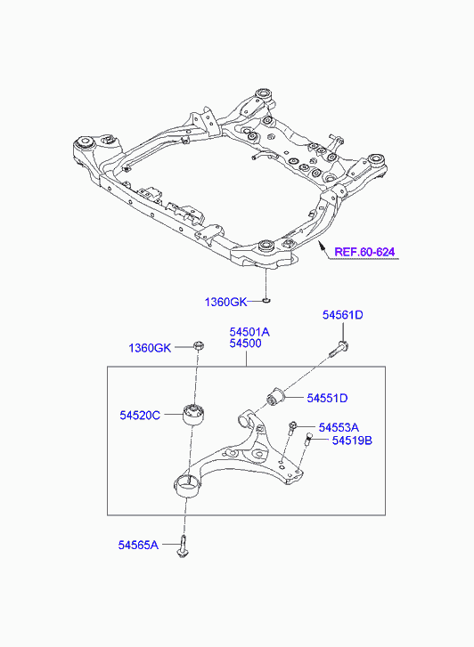 KIA 54500-2H000 - Рычаг подвески колеса unicars.by