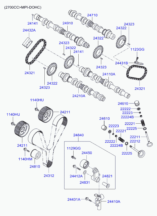 Hyundai 24810-37120 - Натяжной ролик, зубчатый ремень ГРМ unicars.by