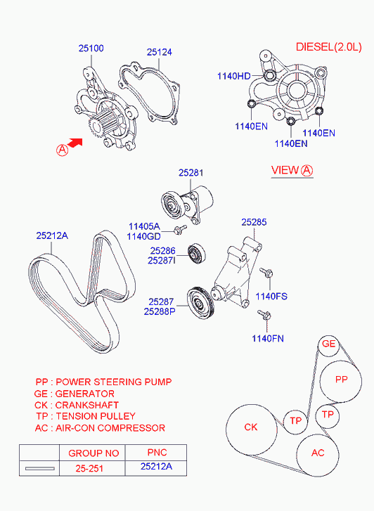 Hyundai (BEIJING) 2510037201 - Водяной насос unicars.by