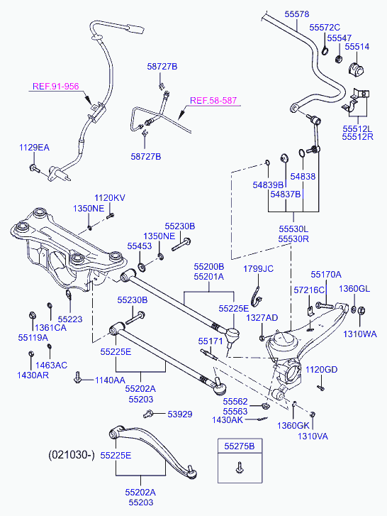 Hyundai 55203-26700 - Рычаг подвески колеса unicars.by