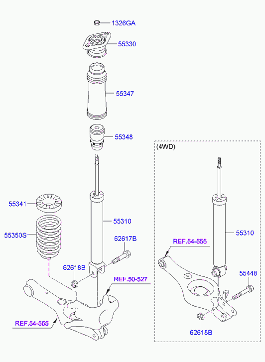 Hyundai 55350-2Y821 - Пружина ходовой части unicars.by