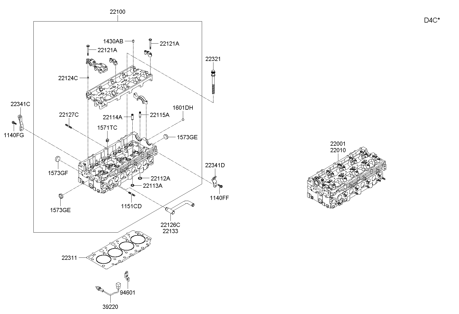 KIA 22311-42515 - Прокладка, головка цилиндра unicars.by