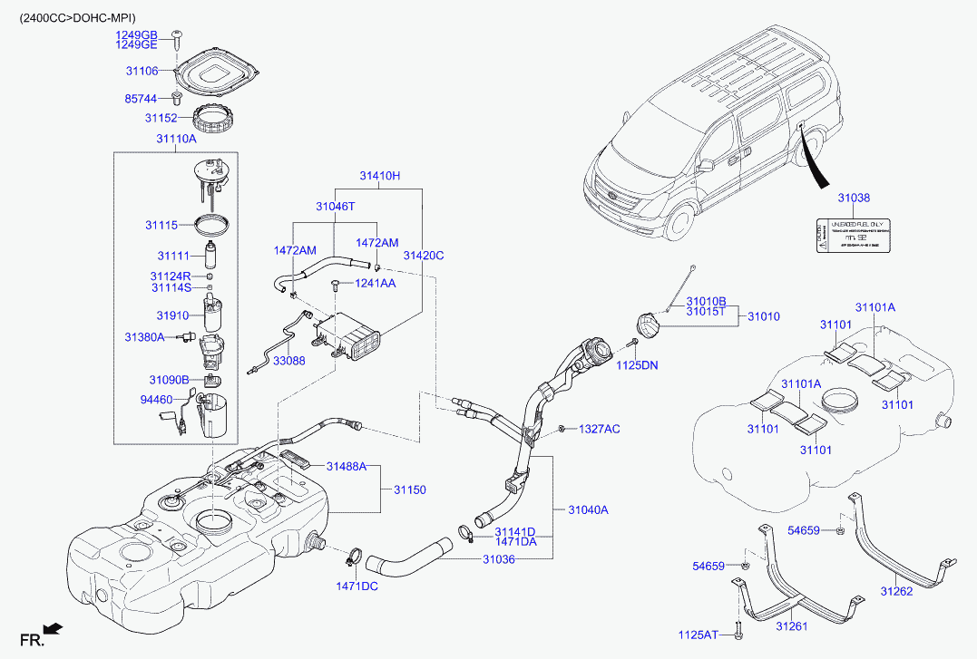 Hyundai 310152D500 - Лампа накаливания, фара дневного освещения unicars.by