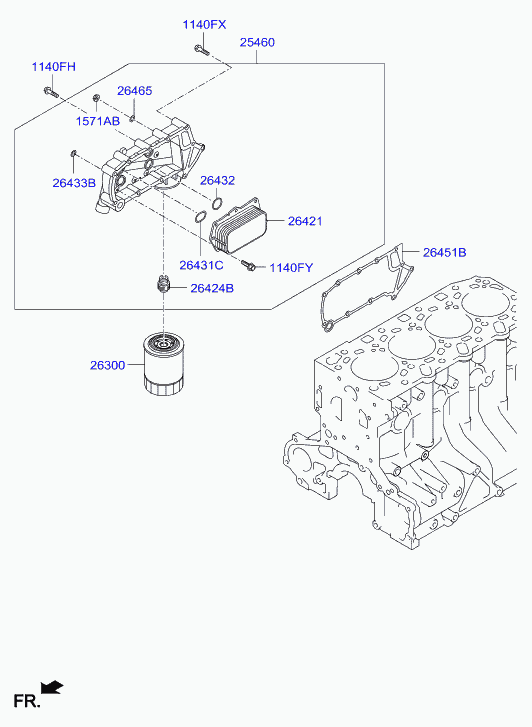 Hyundai 26330-4A000 - Масляный фильтр unicars.by