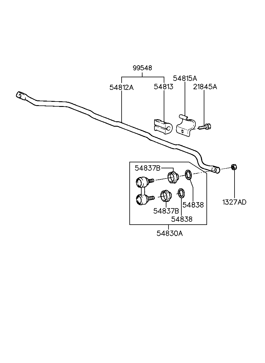 KIA 54830-34000 - Тяга / стойка, стабилизатор unicars.by