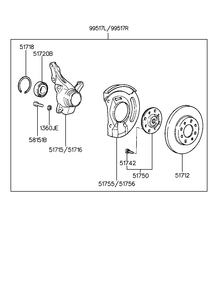 KIA 51720-34100 - Комплект подшипника ступицы колеса unicars.by