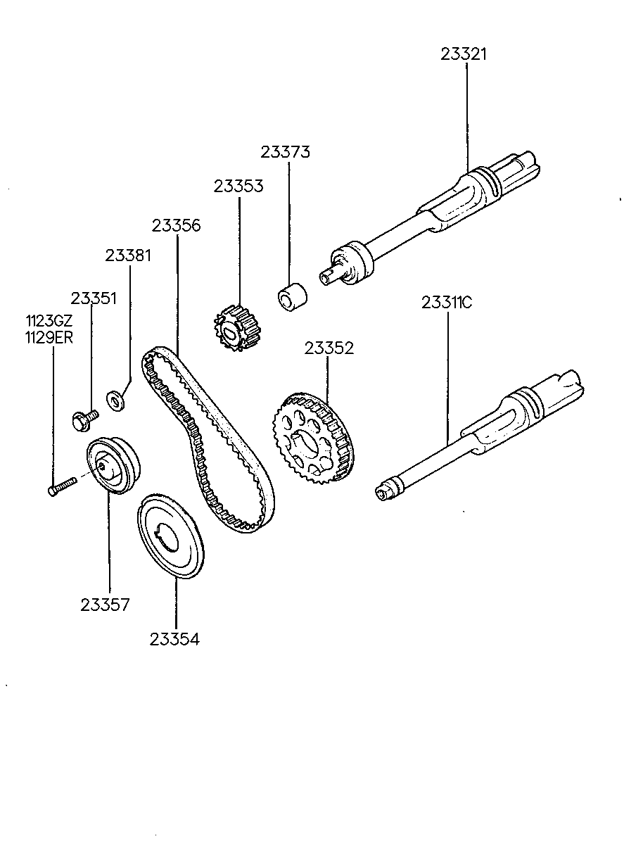 Chevrolet 23357 32050 - Натяжной ролик, зубчатый ремень ГРМ unicars.by