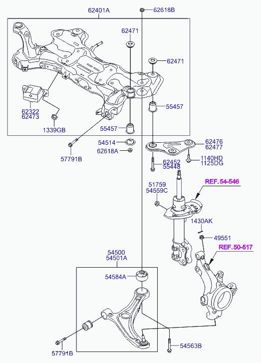 KIA 545013Z000 - Рычаг подвески колеса unicars.by