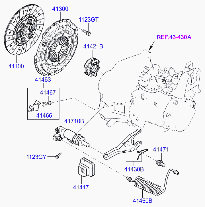 KIA 41100-23138 - Диск сцепления, фрикцион unicars.by