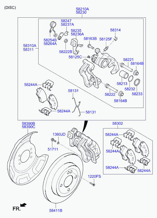 Buessing 58411-0U300 - Disc assy - rear brake unicars.by