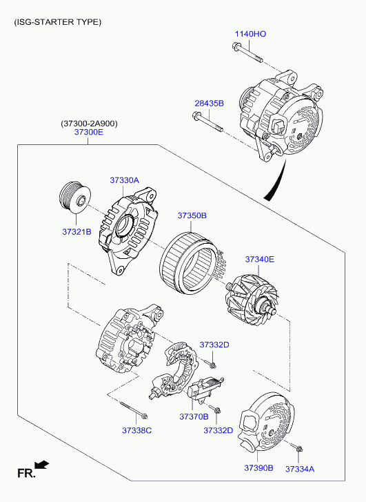 Hyundai 373002A950 - Генератор unicars.by