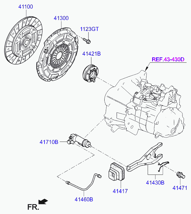 KIA 41300-26040 - Нажимной диск сцепления unicars.by