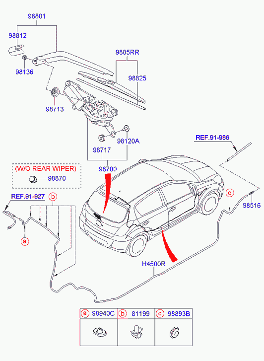 Hyundai 98850-1J001 - Щетка стеклоочистителя unicars.by