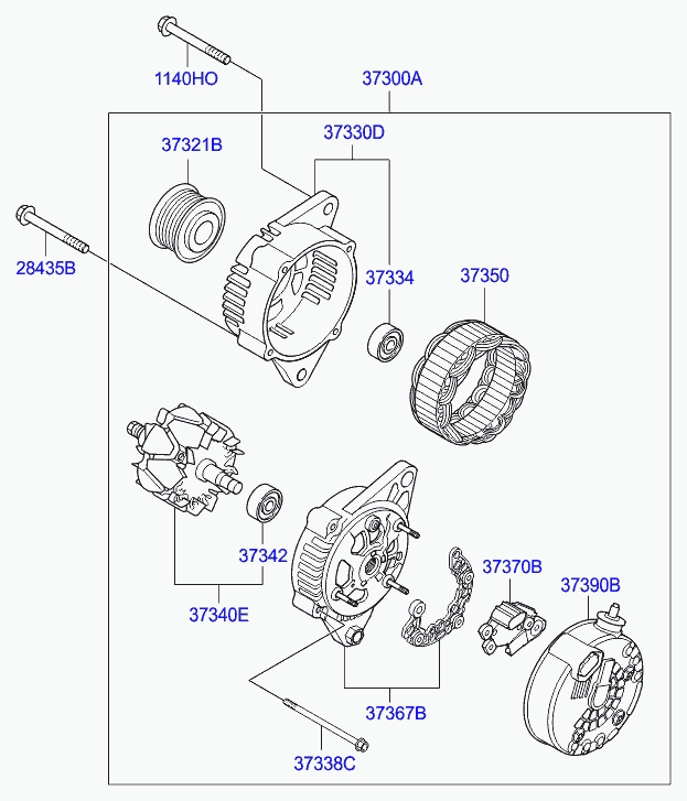 KIA 373002A800 - Генератор unicars.by