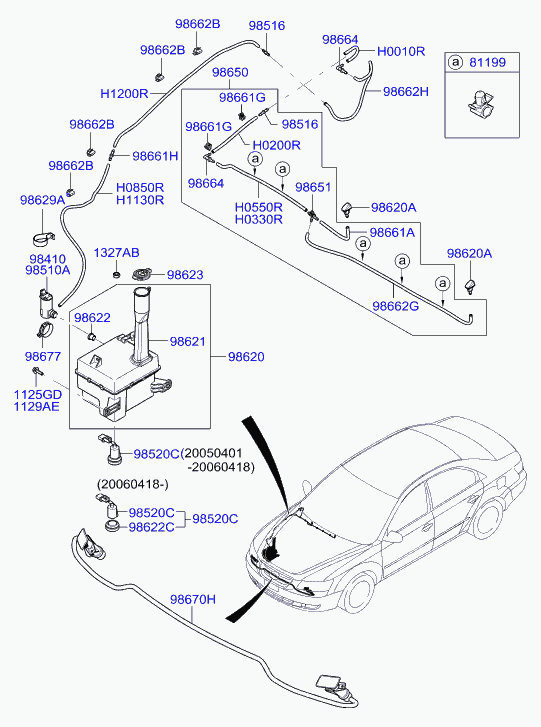 Hyundai 98510-3K-010 - Водяной насос, система очистки окон unicars.by