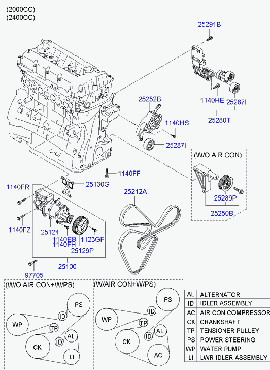 KIA 25100-27400 - Водяной насос unicars.by