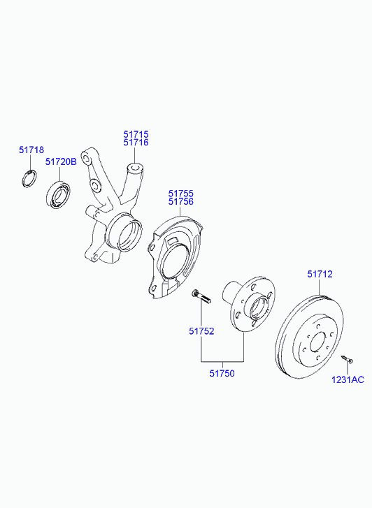 Hyundai 51720-29400 - Комплект подшипника ступицы колеса unicars.by