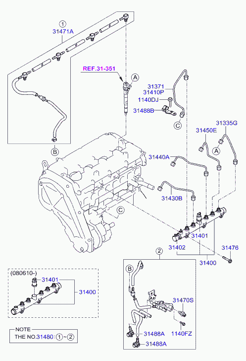 Топливная схема d4cb