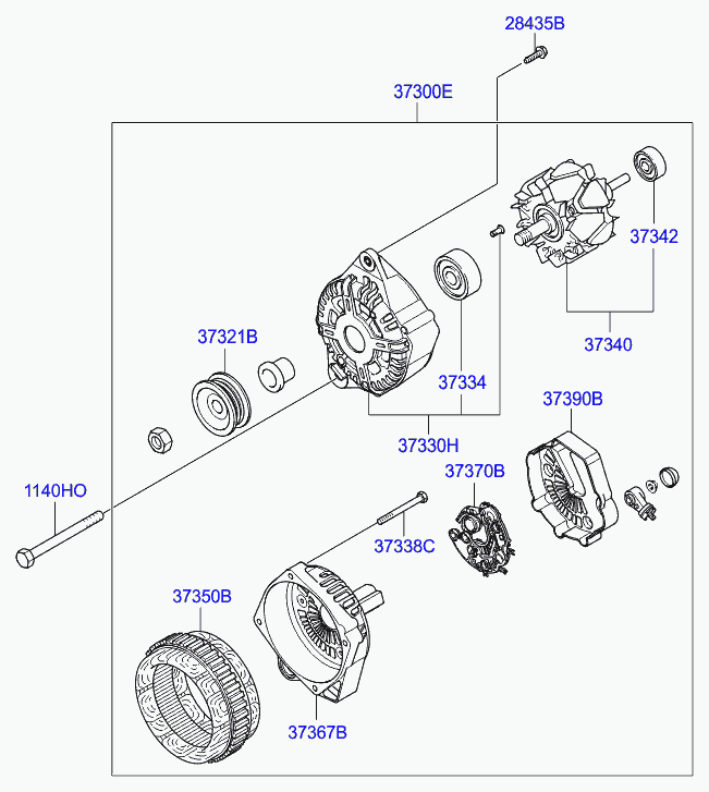 Hyundai (BEIJING) 37300-2A010 - Генератор unicars.by