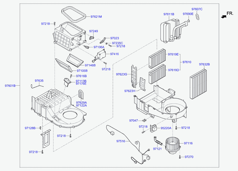 Hyundai 97619-3D000 - Фильтр воздуха в салоне unicars.by