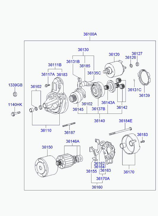 KIA 36100-23165 - Стартер unicars.by