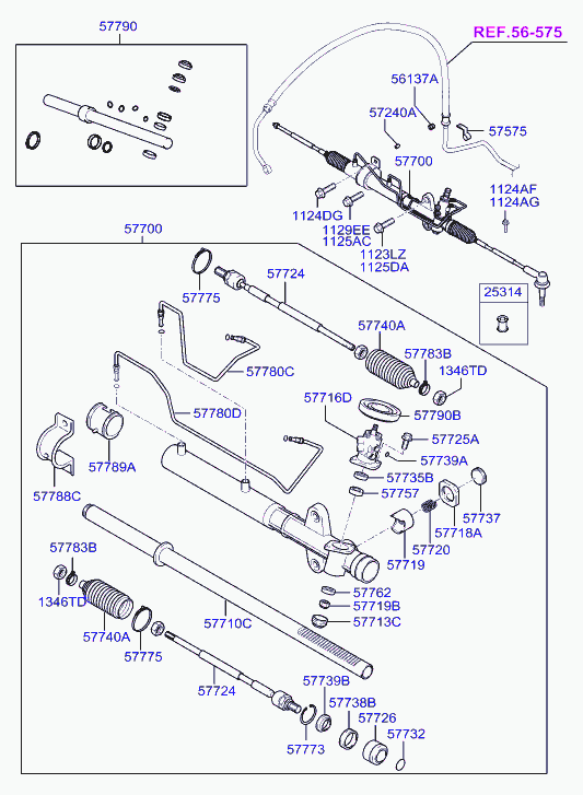 KIA 57724-3A000 - Осевой шарнир, рулевая тяга unicars.by