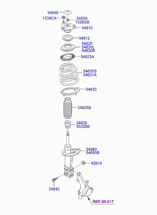 KIA 54610-2H000 - Опора стойки амортизатора, подушка unicars.by