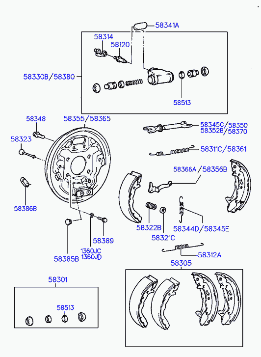 Buessing 58305-02A00 - Тормозные башмаки, барабанные unicars.by