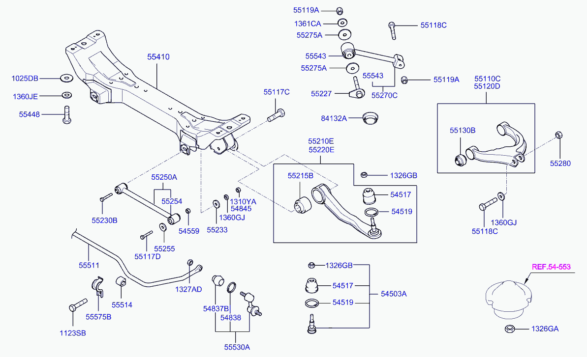 Hyundai 55530-38600 - Тяга / стойка, стабилизатор unicars.by